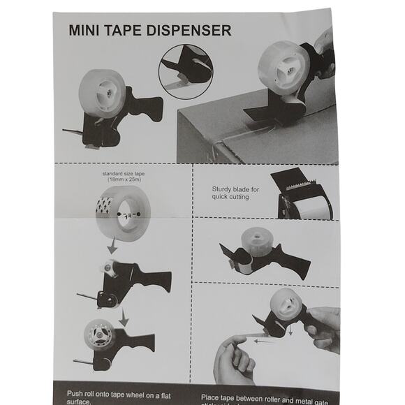 Modern Expressions Mini Tape Dispenser, Includes 3/4" Clear Tape Roll, 3" x 5" - Picture 3 of 8